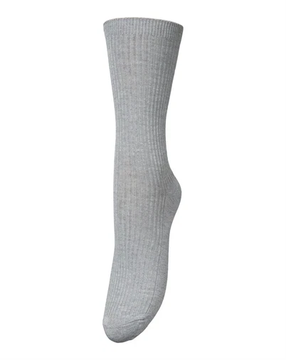 Beck Söndergaard - Telma Solid Strømper - Light Grey Melange